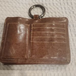 Pouchee Brown leather purse organizer